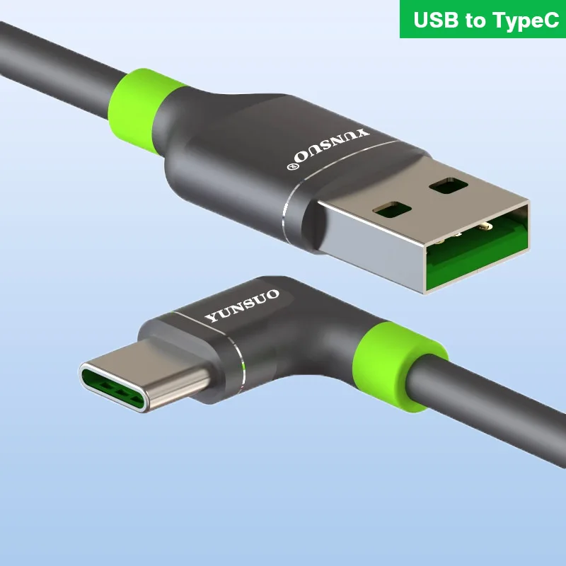 USB TypeC gomito 7A 65W 80W tipo c adatto per Oppo vivo esteso Ultra-lungo 0.1m 4m 5m 8m 10m cavo di ricarica Flash di trasmissione