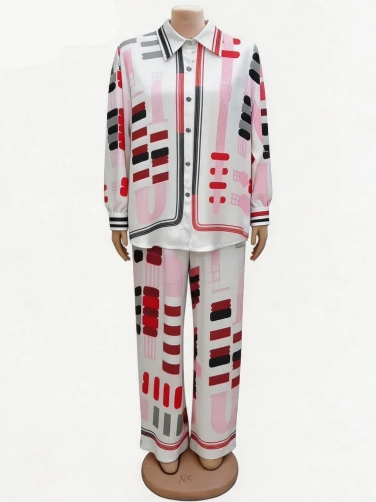 2 Piece Women Sets Dashiki African New Arrival Summer Autumn Matching Sets Two Pieces Sets Tops And Pants Suits Outfits Clothing