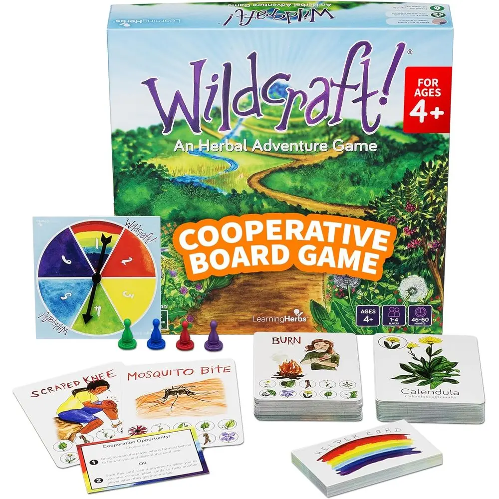 

Wildcrat! Herbal Adventure Cooperative Board Game – Educational Board Game or Kids 4+ & amilies – Learn 25 Herbs Through Play –