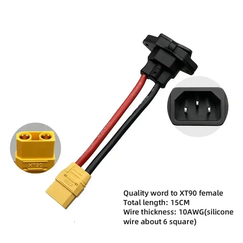 XT60/XT90 Männlich Weiblich Stecker auf 3pin Steckdose XT60 XT90 Batterie Auto Ladekabel Stecker Neue Energie E-bike Ladekabel