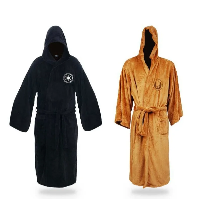 

Осенне-зимний утепленный халат унисекс с принтом «Звездные войны», фланелевая домашняя одежда, банный халат, костюм для косплея, предметы первой необходимости на каждый день