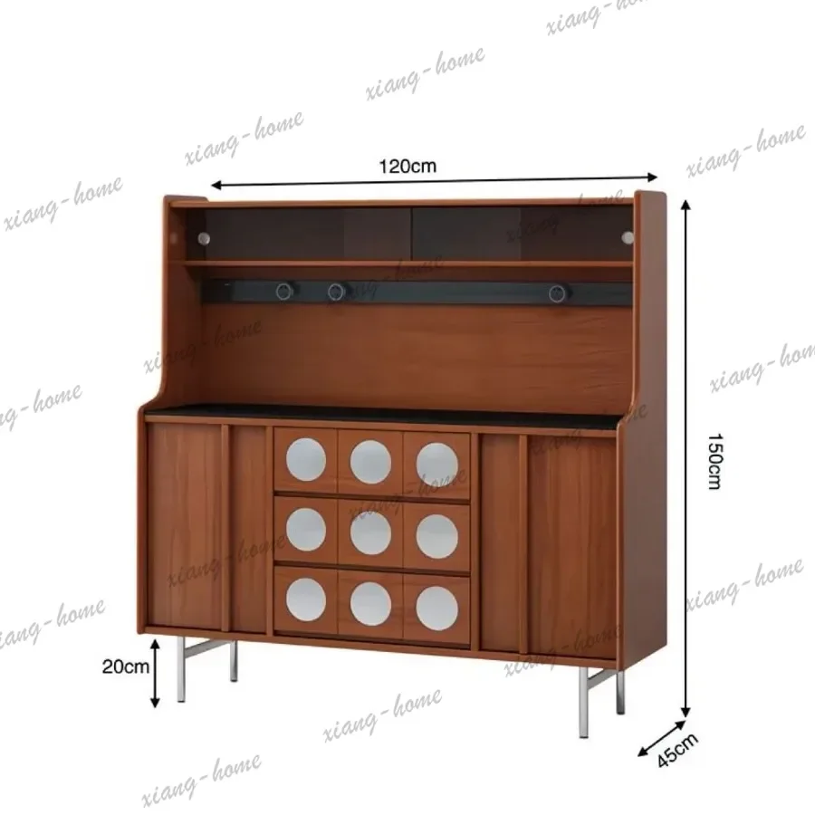 YJ North European Medieval Living Room Cabinets Solid Wood Wall-mounted Storage Cabinets Organization System Furniture Muebles L