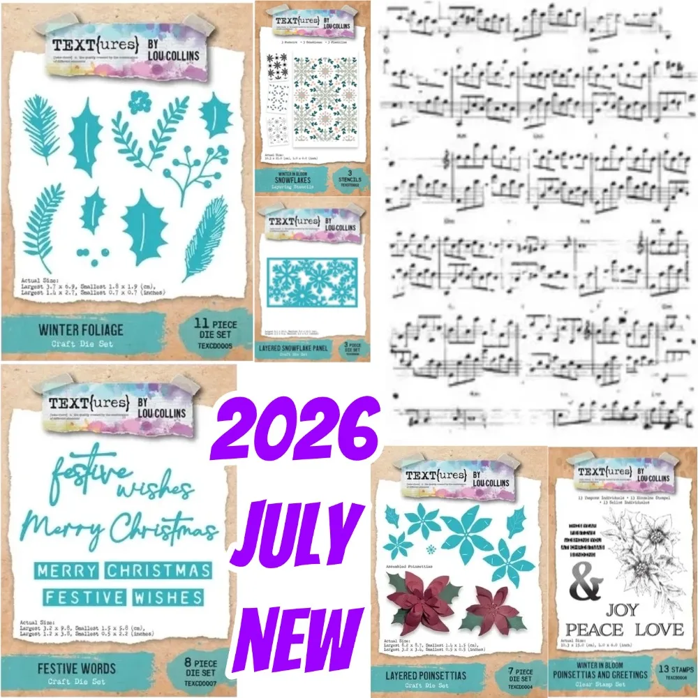 2026 Mai Neu: Klare Stempel und Metall-Stanzformen für DIY Scrapbooking, Fotoalben, Kartenherstellung und Dekorationsbedarf