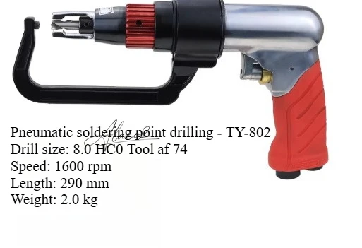 Pneumatic Spot Weld Drill - Auto Body Repair Tool for Precision Spot Removal & Rivet Gun Applications