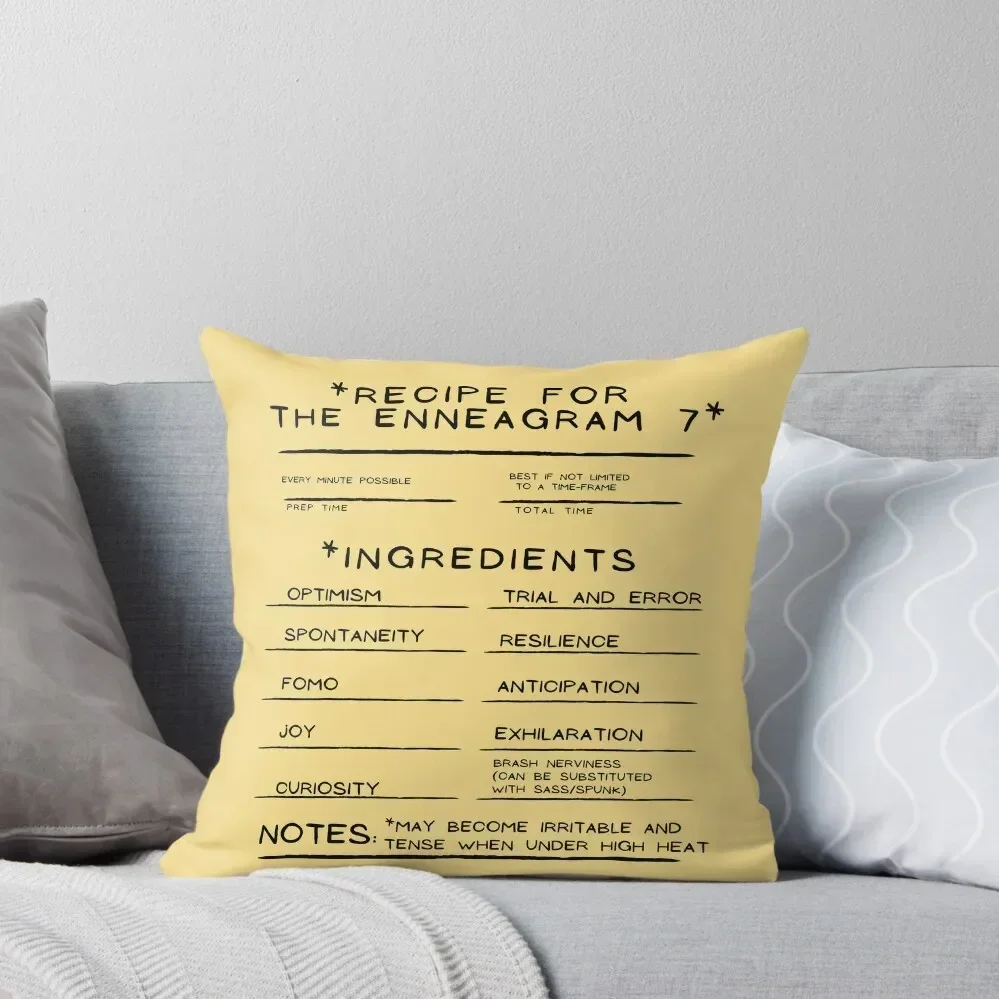 Recipe for The Enneagram 7 Throw Pillow Pillow Cover Rectangular Cushion Cover home decor items pillow