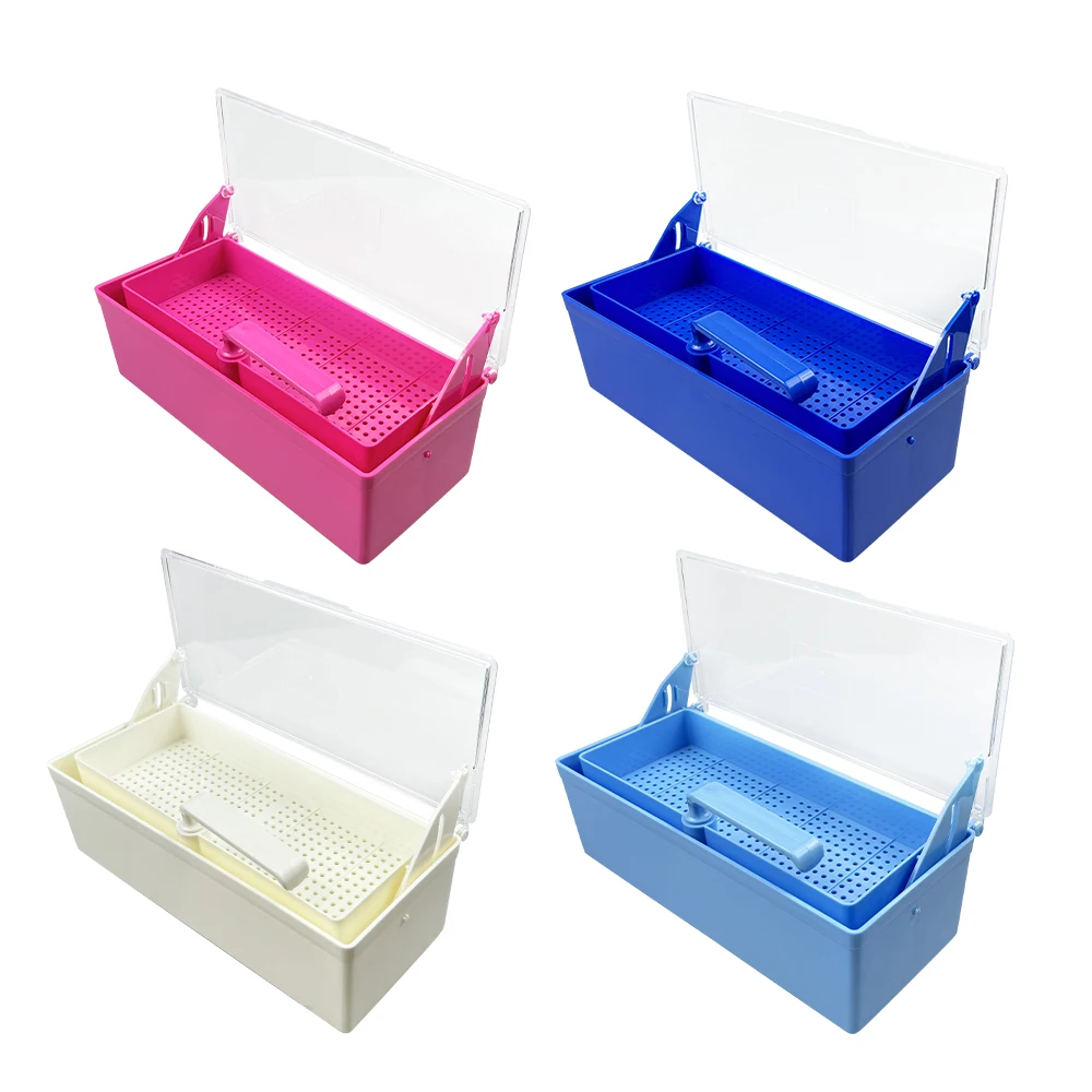 Dental Lifting Sterilization Box Instrument Disinfection Tray Immersion Case For Forceps Tweezers Scissors Needle Oral Mirror
