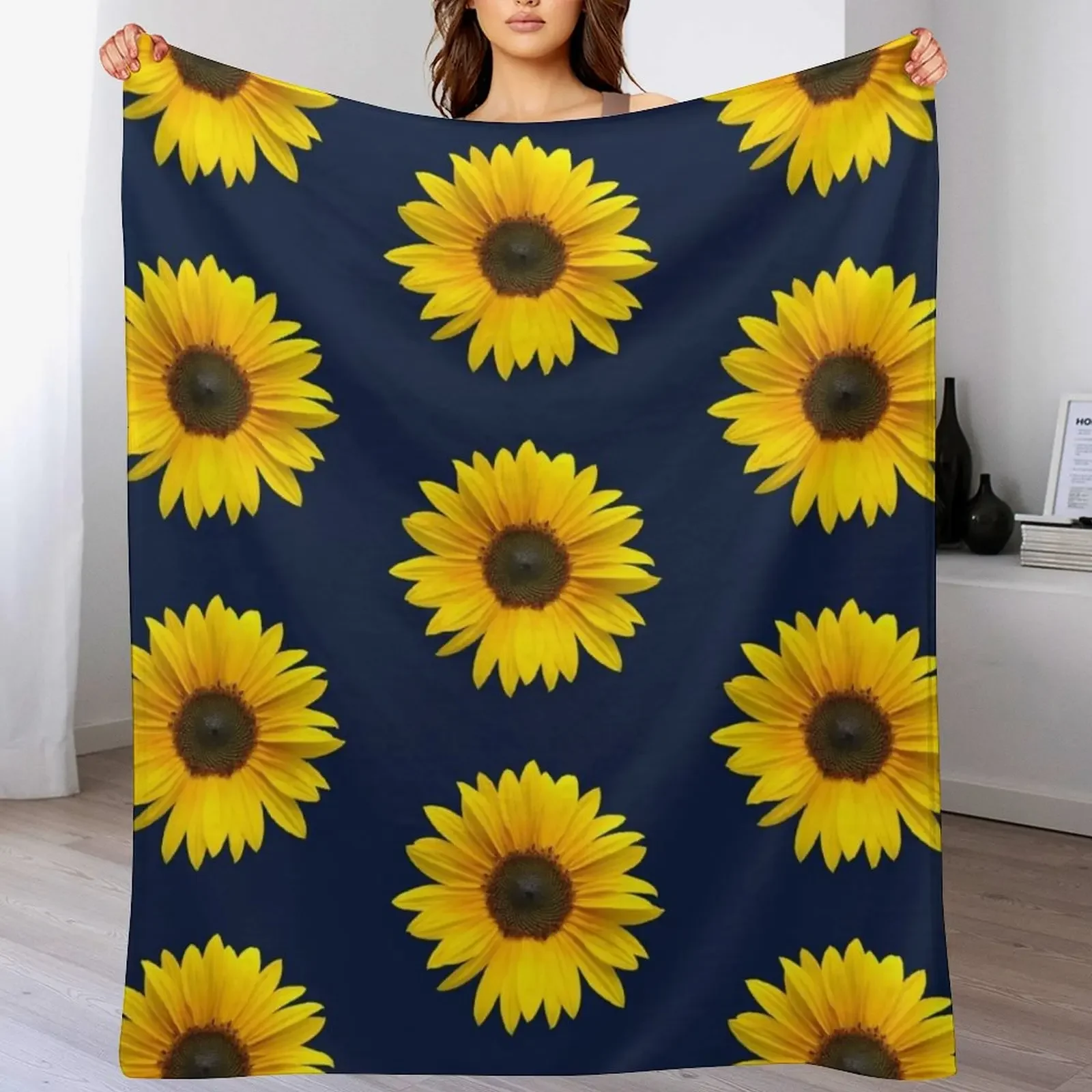 

Sunflower pattern 7 Throw Blanket Warm Thermal Blankets Sofas Of Decoration Tourist Blankets