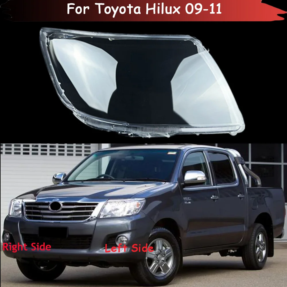 

Car Headlamp Auto Head Light Case Transparent Lampshade Lamp Shell Headlight Lens Glass Cover For Toyota Hilux 2009 2010 2011