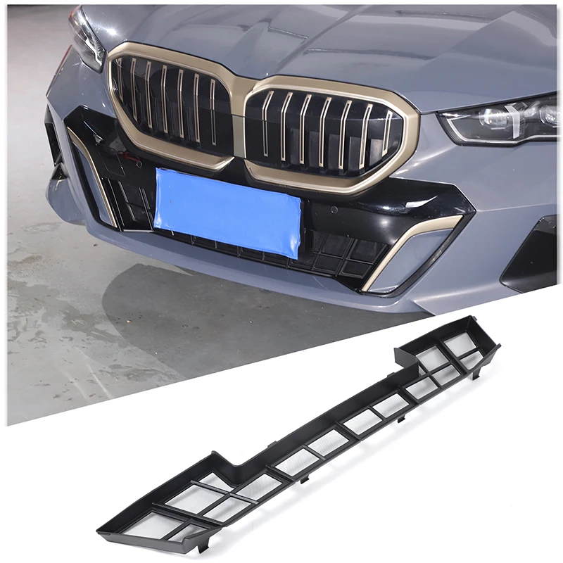 For 2024+ new BMW 5 Series i5 front grille air inlet dust screen exterior accessories matte black 1 piece set (sports version)