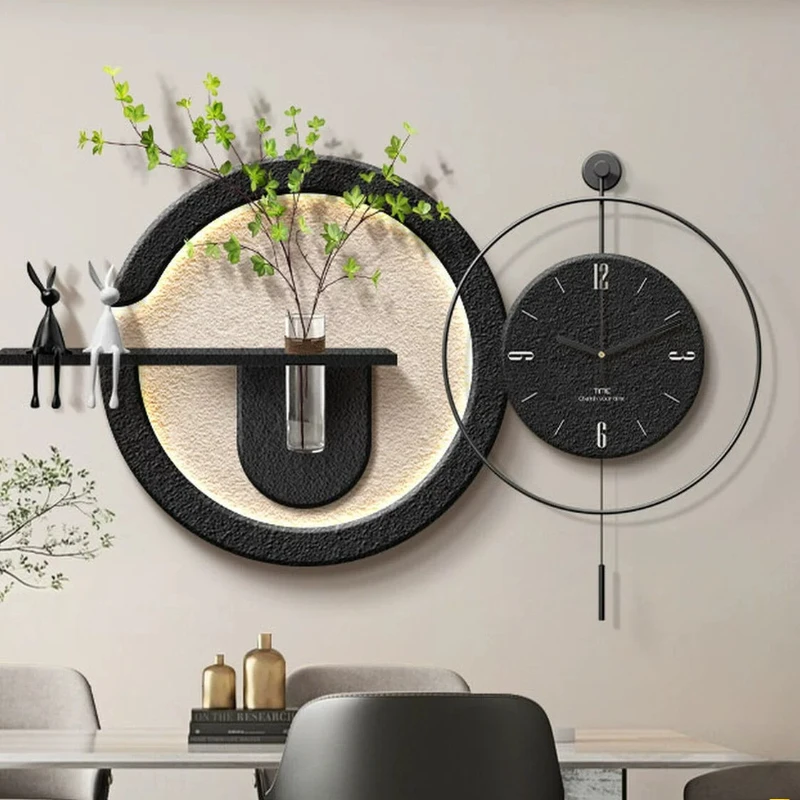 Living Room Luxury Wall Clocks Xenomorph Design Minimalist Aesthetic Clock Wall Nordic Vintage Reloj Pared Ornaments Home Decor