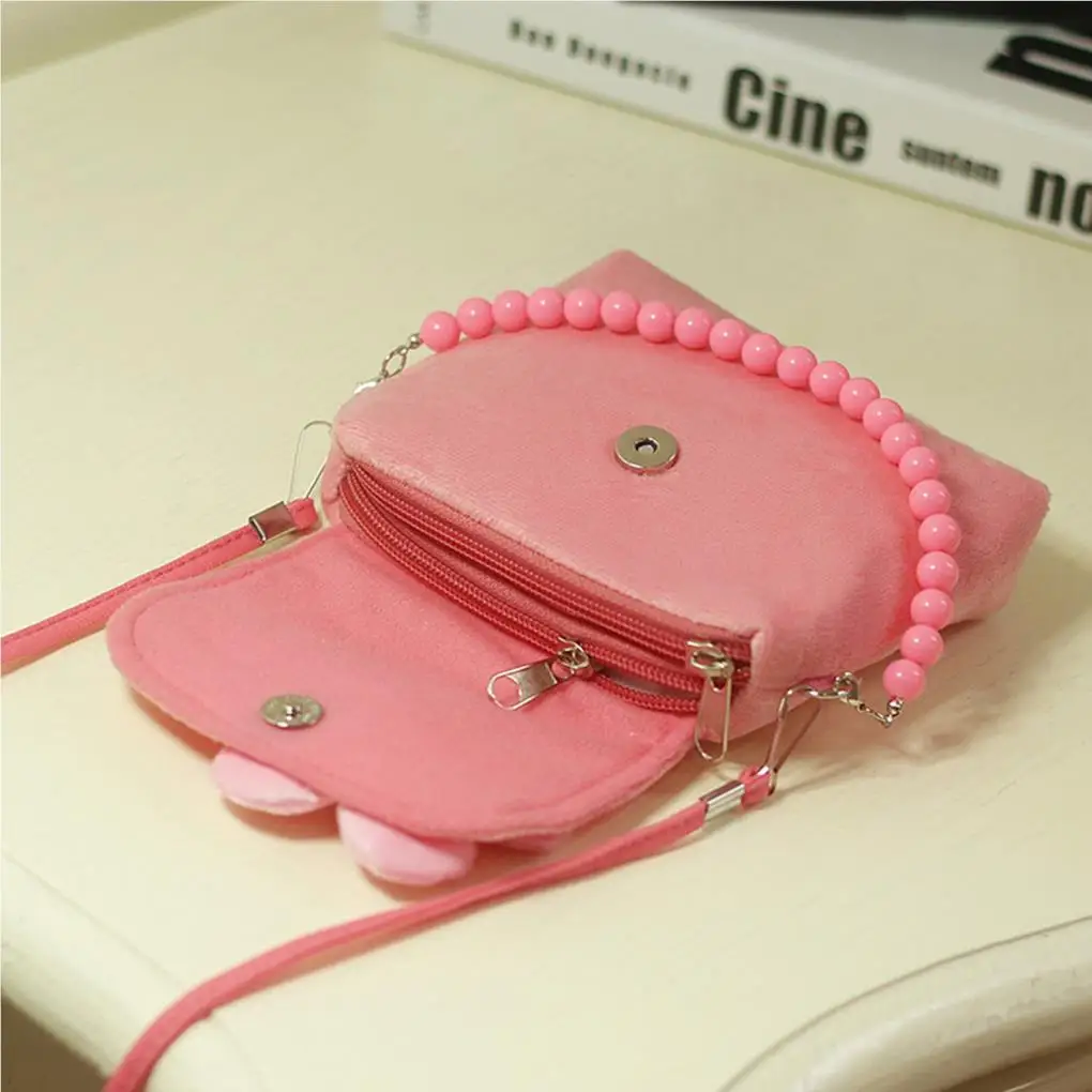 Cute Little Flower Children’s Shoulder Cross-Body Small Bag Change Toy Children’s Bag Bead Chain Bag Children’s Clutch Bag