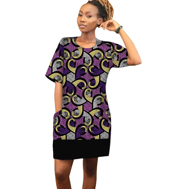 

Customized African Patchwork Dress Wax Print Original Design Summer Women Ankara Outfit