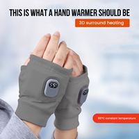 Rechargeable USB Fingerless Electric Heated Gloves 3 Heating Levels Electric Hand Warmers Thermal Gloves for Indoor Outdoor