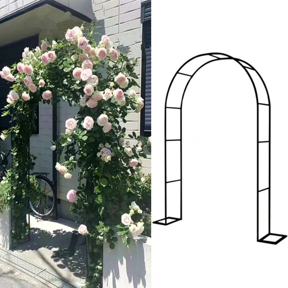 1PC Metal Arch Stand Garden Gazebo Shaped Vine Rack Flower Rack Arch Plant Climbing Rack Wedding Birthday Party Decoration Props