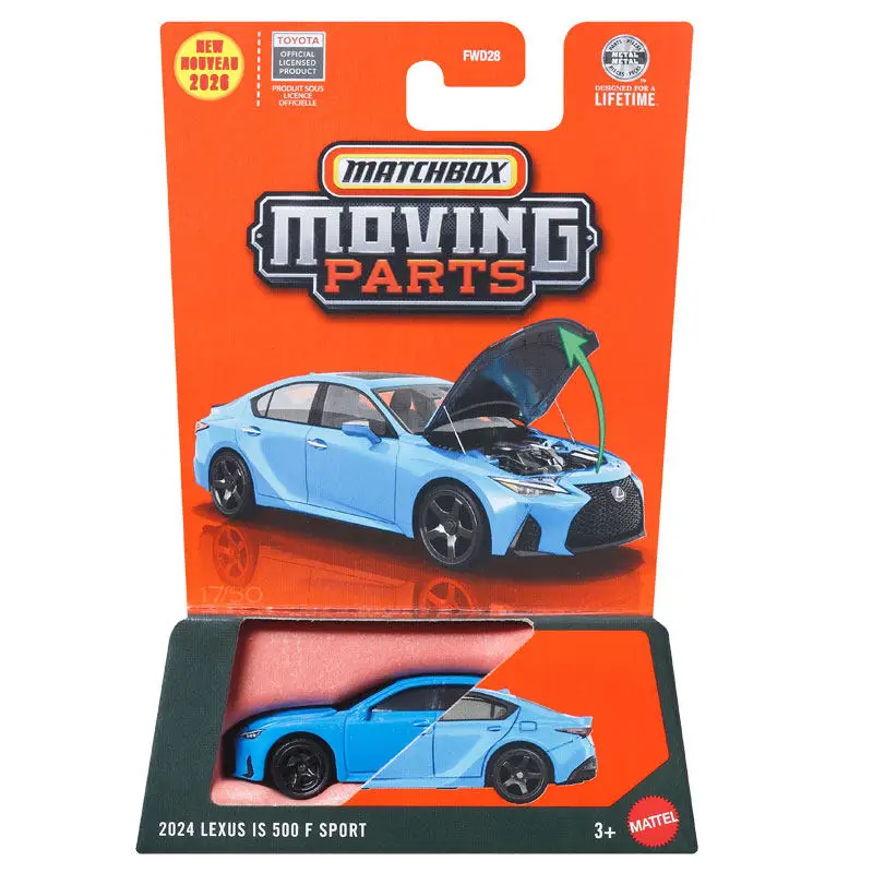 2026 Matchbox Moving Parts Car 2024 Lexus IS 500 F Sport 1/64 Metal Die-cast Model Collection Toy Vehicles FWD28
