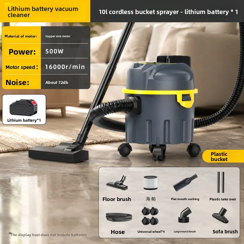 Lithium Battery Vacuum Cleaner Strong Power Barrel Type Industrial Vacuum Cleaner Large Suction Household Cleaning and Sewing