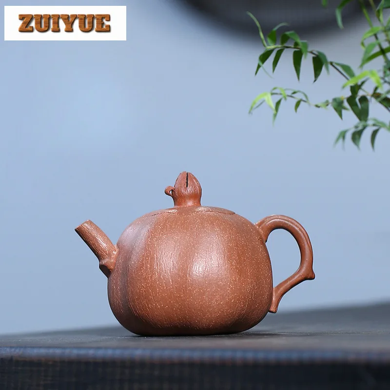 100ml Authentic Yixing Purple Clay Teapots Handmade Pomegranate Pot Raw Ore Downhill Mud Kettle With Filter Zisha Tea Set Tea