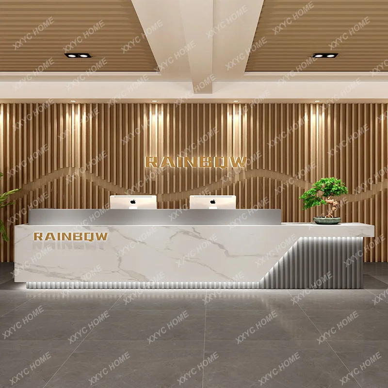 Minimalist Best Reception Desks Executive Company Welcome Display Reception Desks Aesthetic Modern Escritorio Trendy Furnitu