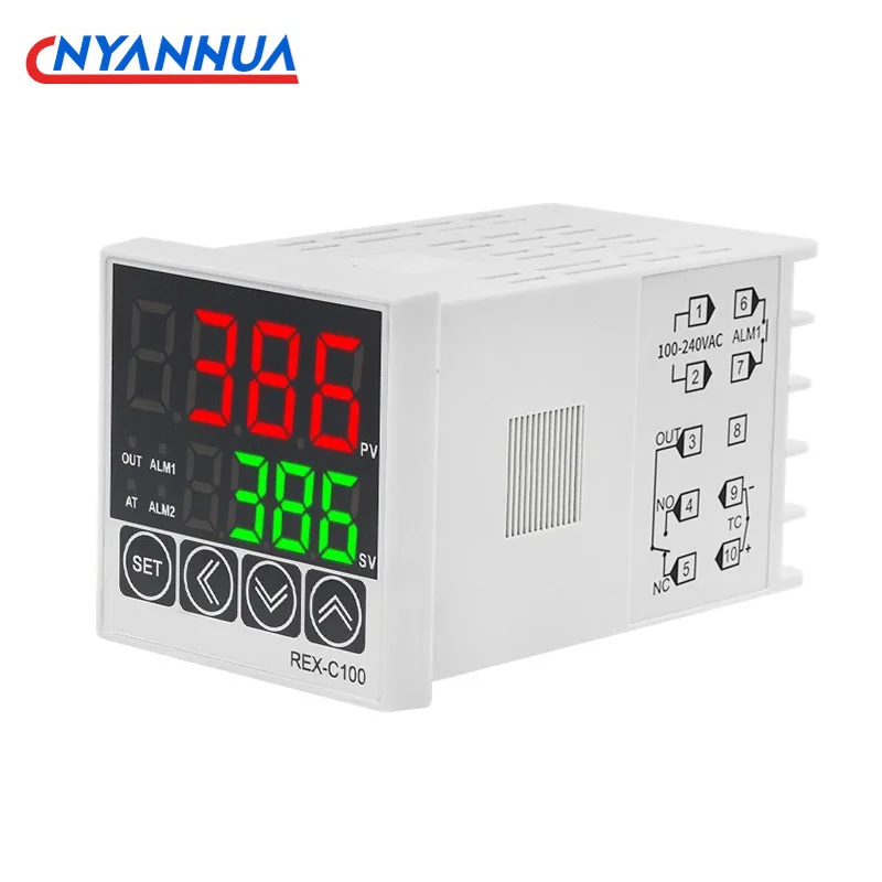 REX-C100 Temperature Controller With Single Input Digital Display And Intelligent PID Regulation 48*48mm