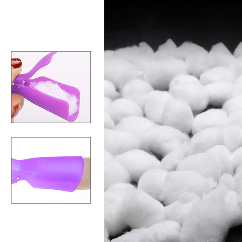 Nail Remover Cotton Ball 100pcs Nail Polish Remover Cleaning Tool UV Gel Polish Nail Art Tool Manicure Accessories