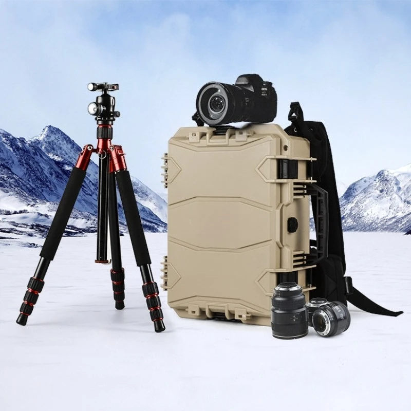 حقيبة ظهر، صندوق أدوات بلاستيكي للكاميرا المحمولة، حقيبة مقاومة للماء والغبار.