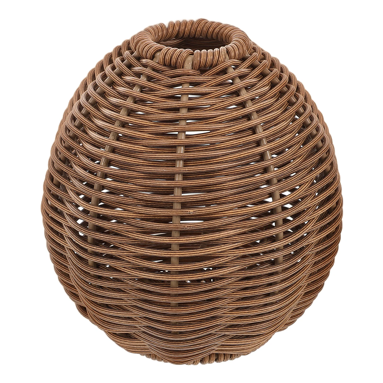 

Weaving Vase Rustic Woven Imitation Rattan Decorative Bud Vase Plastic Wicker Small Desktop Floral Arrangements Brown