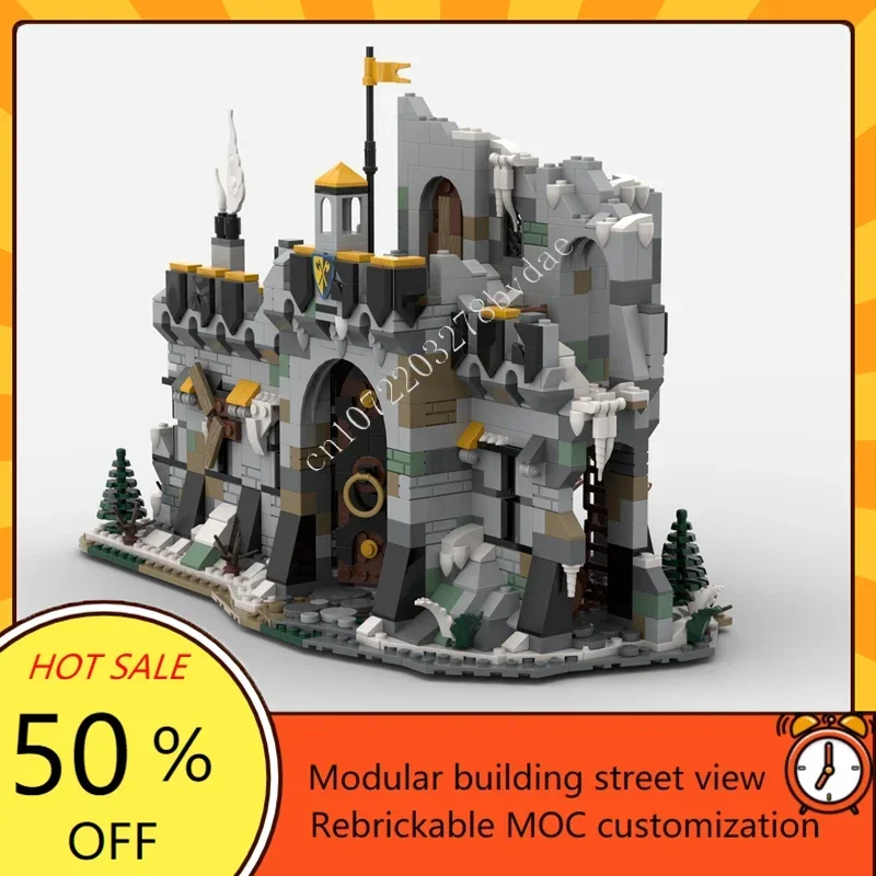 

1488PCS MOC Medieval Castle Building Block Model Destroyed Gate Technical Brick DIY Assembly Set Toy For Child Holiday Toy Gifts