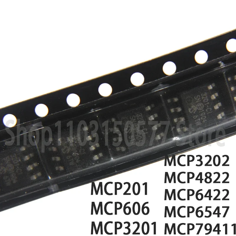 1piece MCP201 MCP606 MCP3201 MCP3202 MCP4822 MCP6422 MCP6547 MCP79411-SOP8