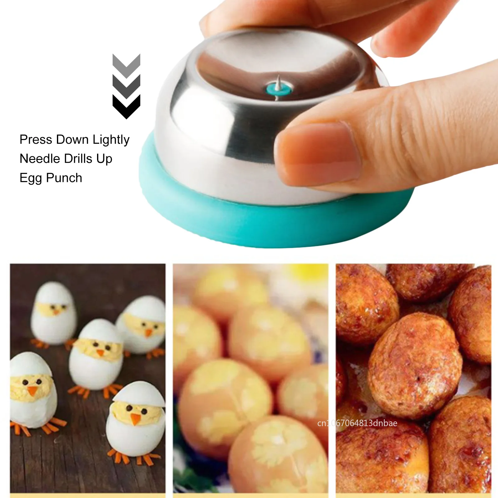 Egg Piercer for Hard Boiled Eggs Punch Stainless Steel Egg Pricker Hole Separator Tool Dishwasher Safe Kitchen Gadgets