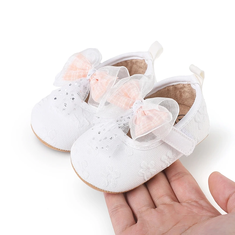 

Infant Baby Girls Moccasins Cute Sequins Plaid Bow Soft Sole Flat Shoes Prewalker Anti-Slip Shoes First Walker Shoes