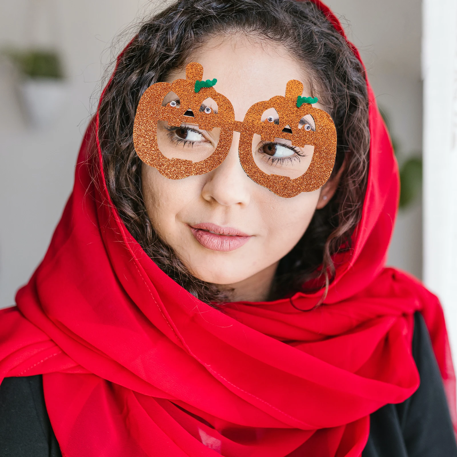 Pumpkin Glasses Halloween Dress-up Fun for Accessories Unisex Eyeglass Funny Shaped