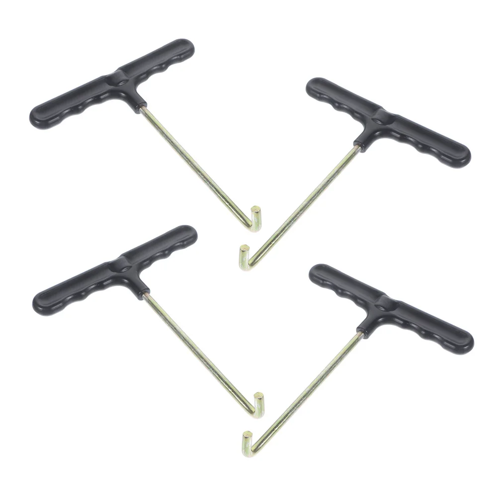 

4 pcs Portable T-Hook Outdoor Puller Replacement Pull Tool Durable Spring Hook For Assembly Trampoline Springs T Hook Universal