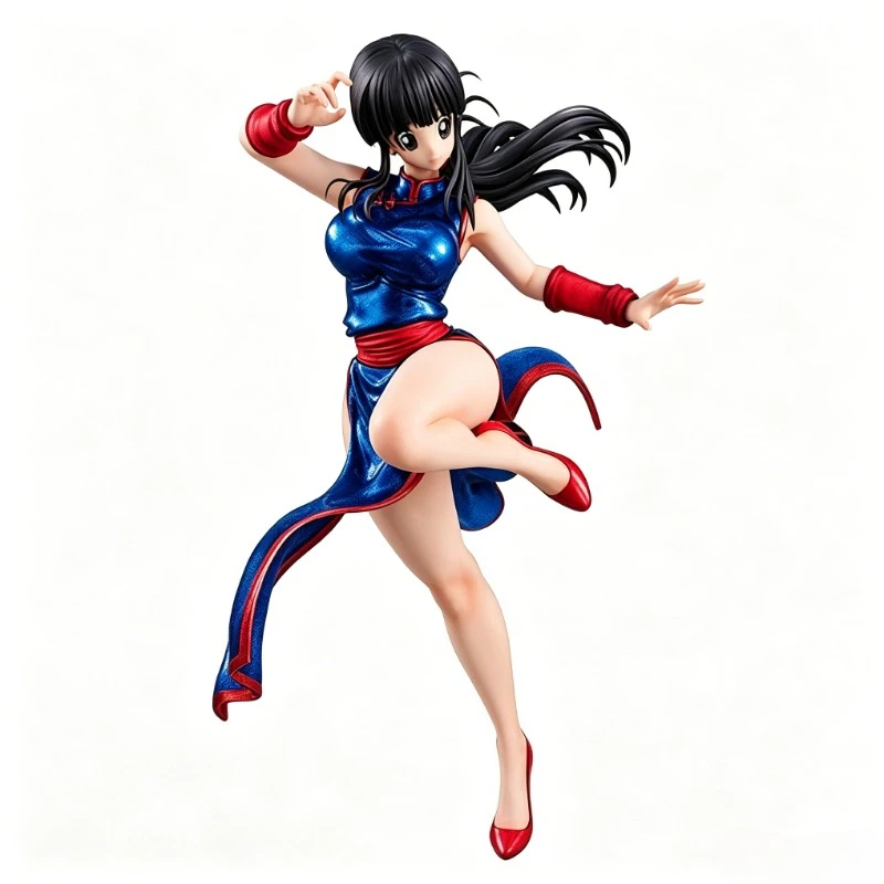 Dragon Ball Cheongsam Qiqi 20CM Sexy Beautiful Girl Anime Game Doll Trendy Fun Figure Model Gift - view 4