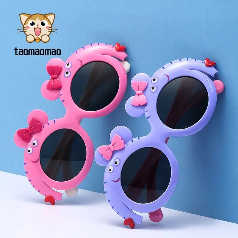 

Kids Cartoon Elephant Nose Polarized Cute ColorsSilicone Sunglasses UV400 Baby Girls Outdoor Protection Kids Sun Glasses