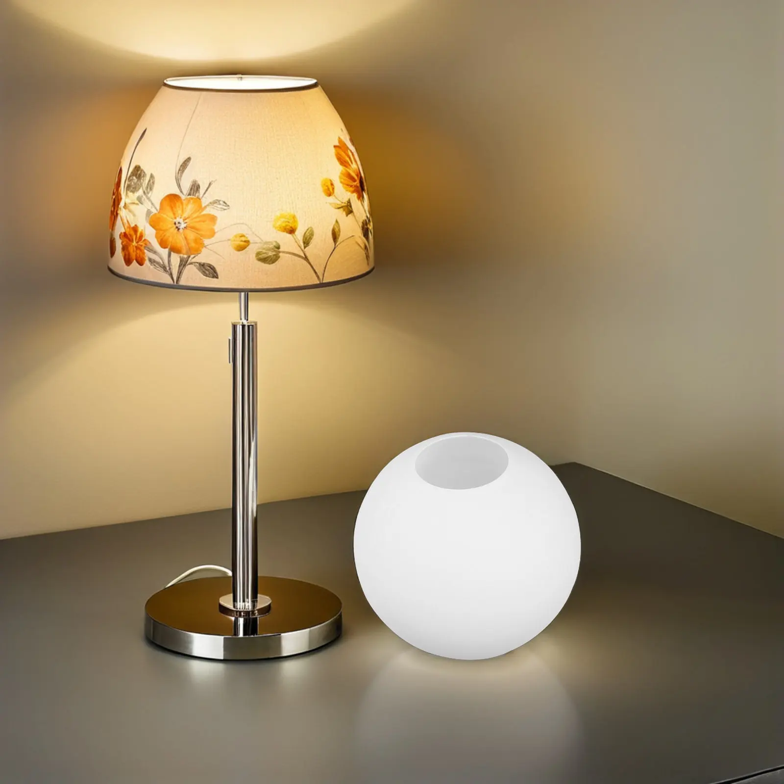 Glass Globe Frosted Opal White Lampshade 6.3 Diameter Perfect Pendant Light Wall Sconce Chandelier Shade Replacement Cover