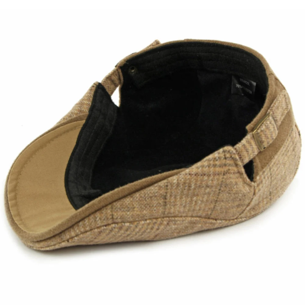 HT4934 رجل القبعات النساء جديد الخريف الشتاء الصوف قبعة البيريه منقوشة الفنان الرسام قبعة قابل للتعديل اللبلاب قبعة مسطحة الذكور الإناث قبعة البيريه