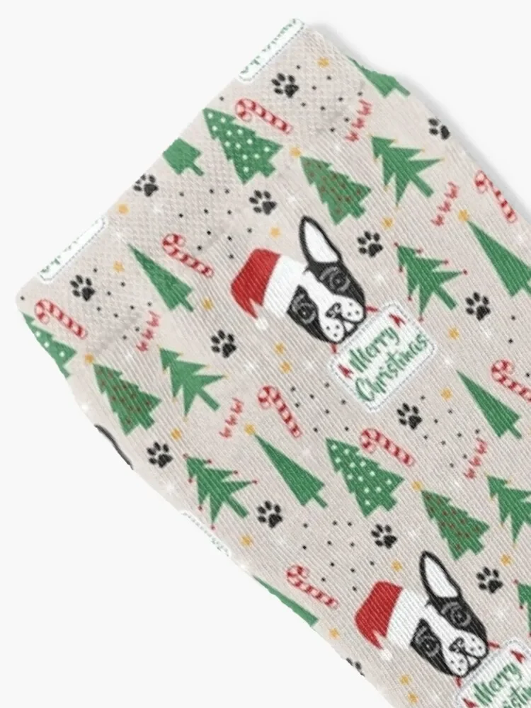 Christmas Dog Boston Terrier Xmas Puppy Gift Socks Run Soccer calzini alla moda per uomo donna