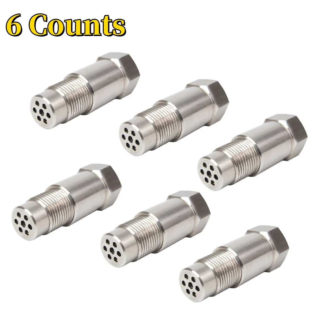 6PCS Oxygen Sensor with Mini Catalyst, Stainless Stee Oxygen Sensor Filter Adapter, M18x1.5 Universal O2 Sensor Connector