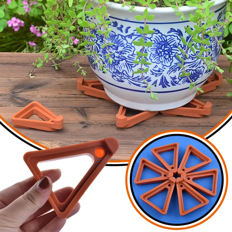 6/12PCS Plant Flower Pot Feet Stand Garden Flowerpot Foot Pad Flowerpot Movable Bottom Support Lifters Plant Pot Base Tray