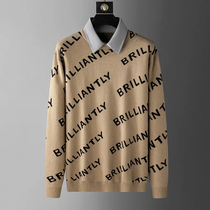 حجم كبير سترة رجالية عصرية بياقة كبيرة الحجم كبيرة وطويلة الطبقات نمط الخريف الشتاء وصول جديد مريح