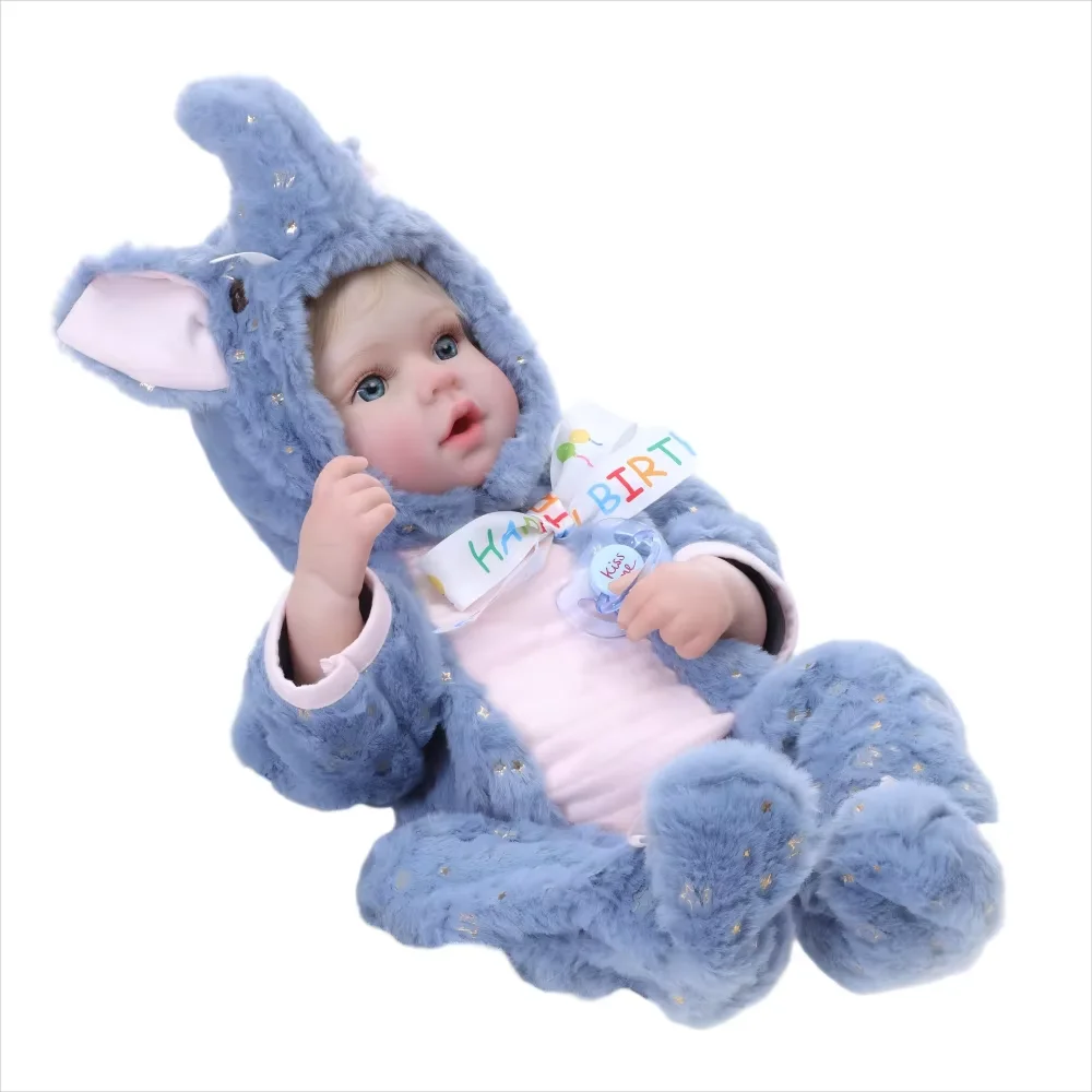 

Cloveray 20 Inch Realistic Reborn Baby Doll Kawaii Elephant Plush Set Vinyl Doll Original Handmade High-quality Toy Kid Gift