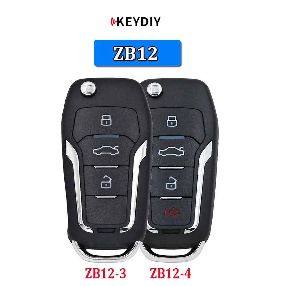 KEYDIY ZB12 Universal Smart Key ZB12-3 ZB12-4 ZB Series Keyless Go Car Remote Control Key Fob for KD-X2 KD MAX Key Programmer