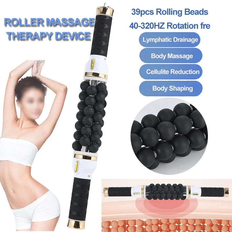 

Rotating Body Roller Fitness Massager Anti-Cellulite Sliming Machine 7D Rolling Beads Cylinder Therapy Body Contouring Machine