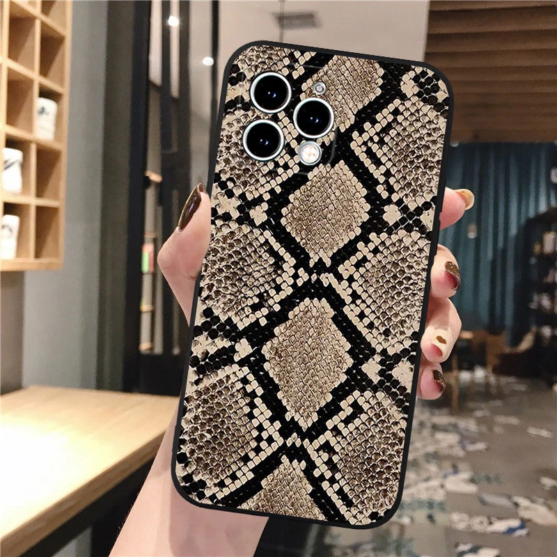 Python Snake Skin Phone Case For iphone 16 15 14 Pro Max 16 15 14 13 12 Pro 15Plus iphone 11