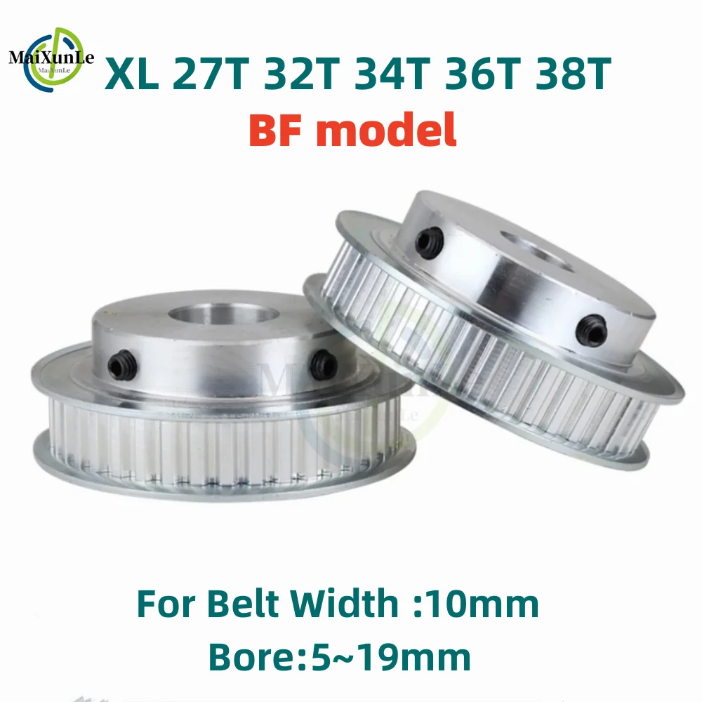 

XL BF-model 27/32/34/36/38T Timing Pulley Bore 5~19mm Pitch 5.08 mm Aluminum Pulley Width 11mm For 10mm XL Timing Belt