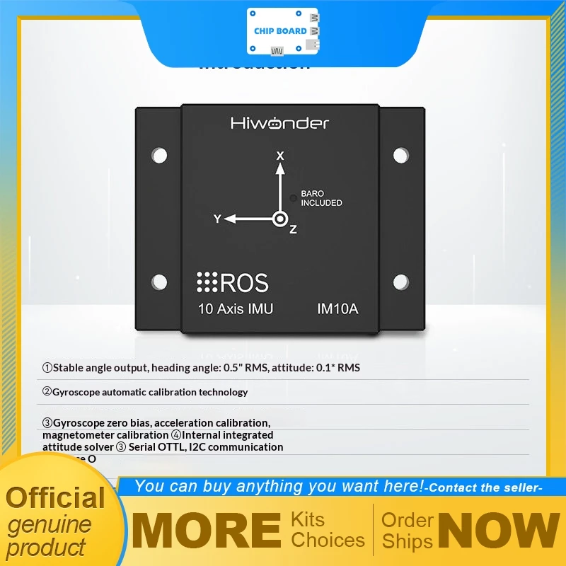 Hiwonder 10DOF IMU AHRS Sensor USB ROS1/ROS2 Inertial Navigation Module with Magnetometer