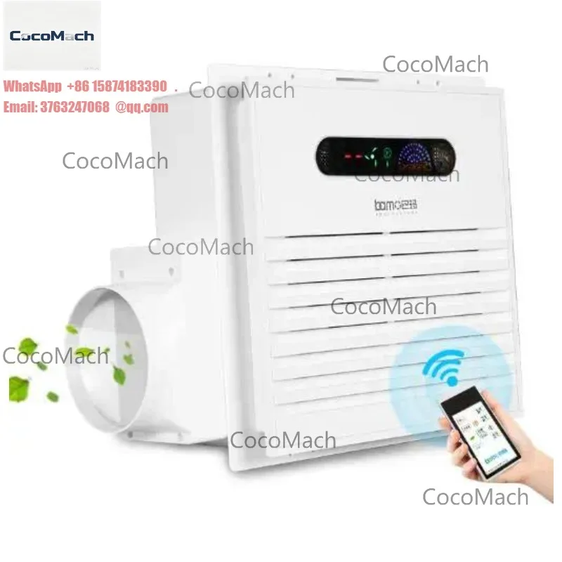 Integrated Exhaust Fan Ventilator Air Extractor Remote Control Strong Suction & Low Noise Kitchen Bathroom Air Fan