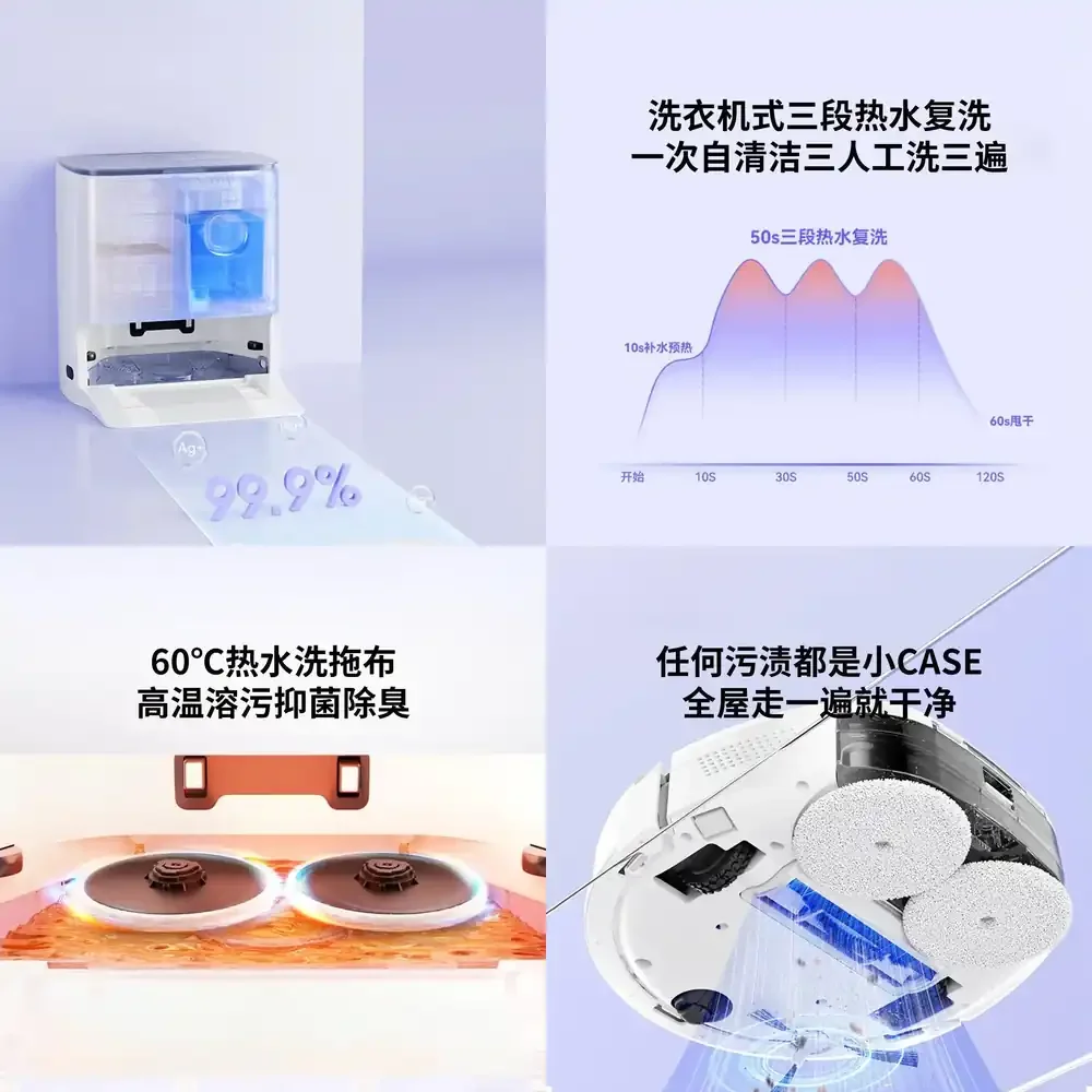 2026 HOT  INXNI for 220V 4930mAh 5000Pa Robotic Vacuum Cleaner with Auto Empty Base Station for Hardwood Tile Carpet Smart