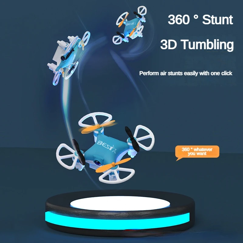 HC723 Mini Drone 2.4G Remote Control Quadcopter USB Charging Light Aerial Photography Fixed Height Aerobatic Tumbling Quadcopter