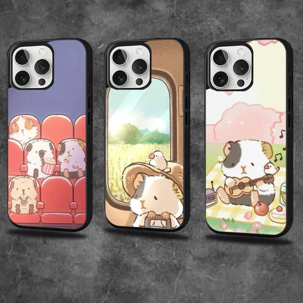 

Cartoon Cute Hamster Phone Case For iPhone 16,15,14,13,12,11,Pro,Max,Plus,Mini,SE4,E Magnetic Magsafe Wireless Charging